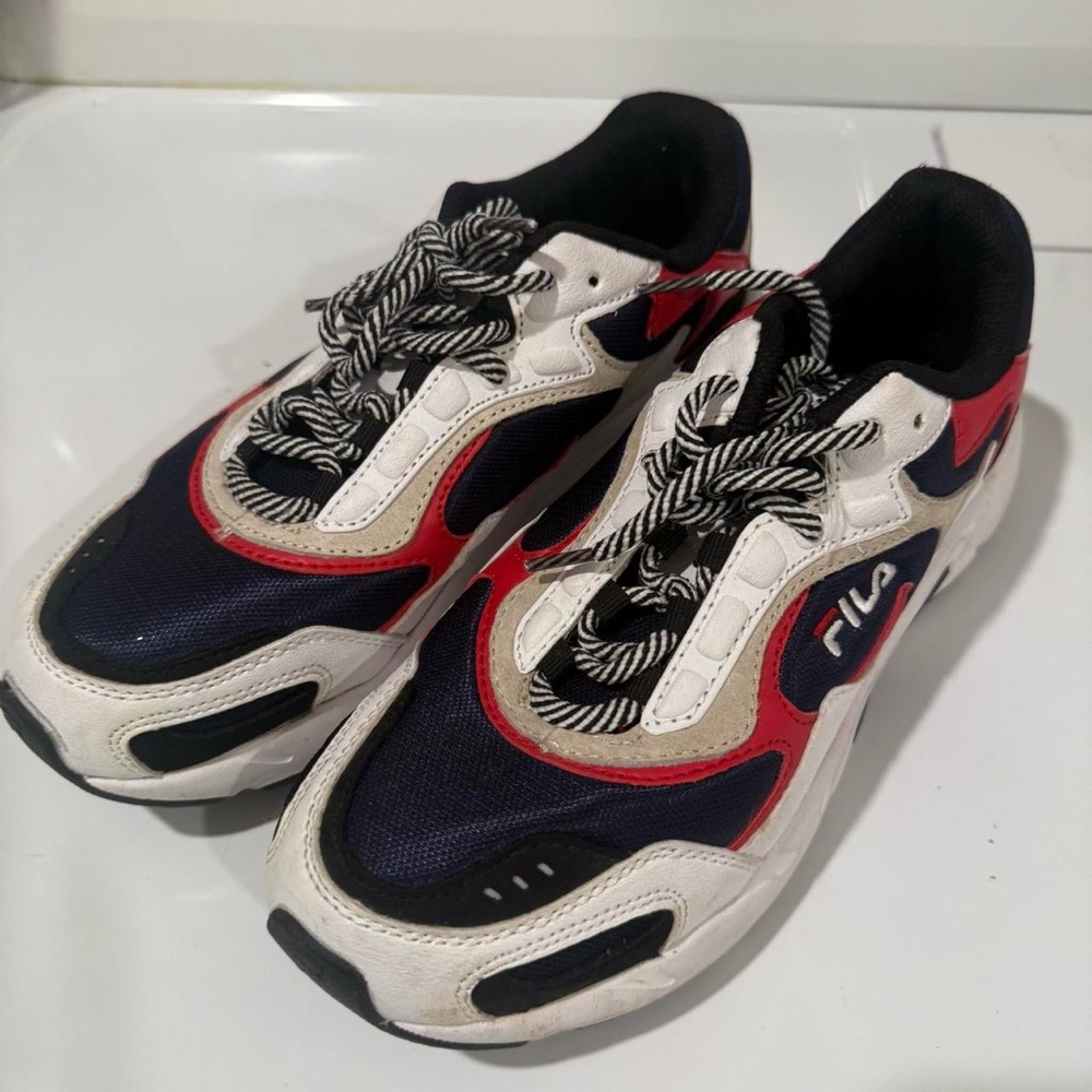 Fila Kids' Navy and Red Sneakers